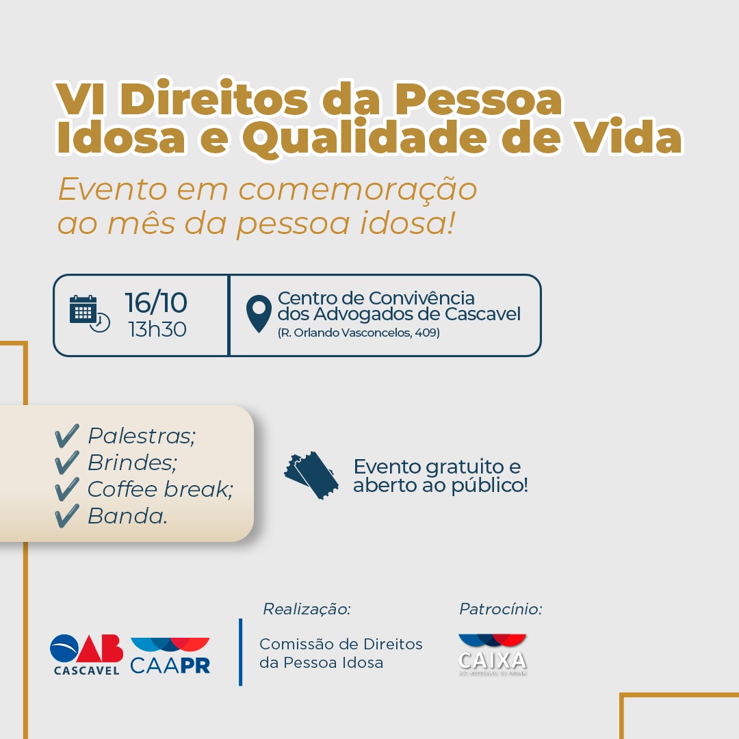 Direito do Idoso é tema de ação da OAB Cascavel